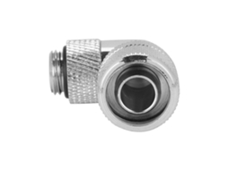 Conector De Refrigeração Por Água Em Ângulo De 90° Com Rosca G1/4 Para Tubo Grosso Prata