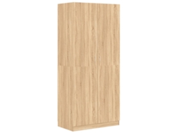 Roupeiro VIDAXL Marrom Madeira processada (90x52x200 cm)