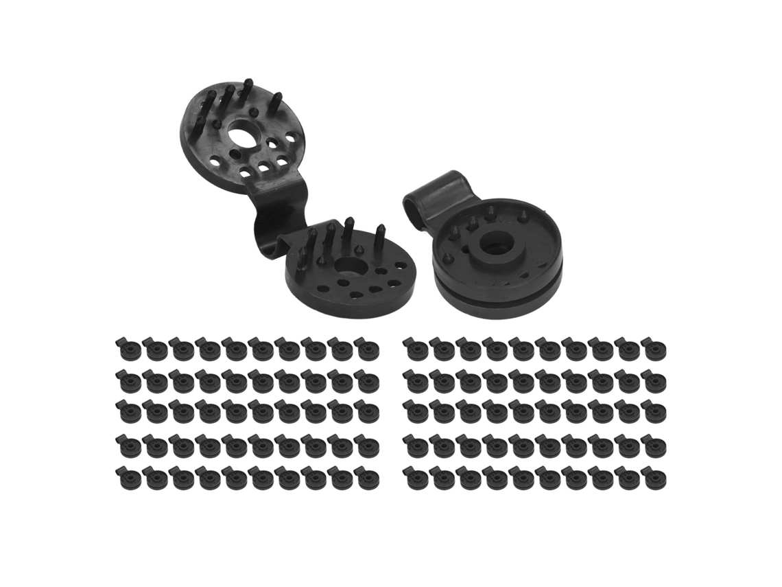 100 Presilhas de Plástico Reforçadas para Tela de Sombreamento, Anti-Pássaros, para Estufa, Jardim Externo, Pretas