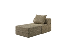 Sofá Modular 1 Lugar+ Puff Convertível Tweed Verde Oliva SKOFFA
