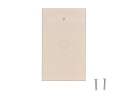 Interruptor de Toque Único Zigbee Tuya Controle Remoto Voz 100 240v Vidro Temperado Ouro | S/MARCA