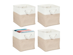 Conjunto de 4 cestos de arrumação Lino