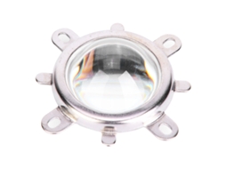 Lente de Vidro Óptico 44mm + Copo Refletor 50mm + Suporte Fixo para Led 20 100w Ângulo 60°