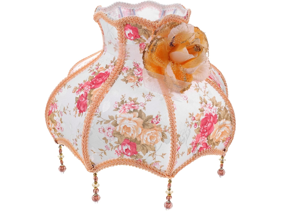 Capa De Substituição Para Abajur De Mesa Floral Vintage.