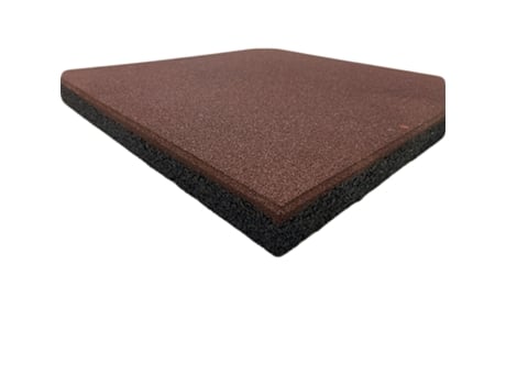 Placa de Borracha 500X500X20 Mm Vermelho LESTARE