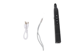 Apontador laser sem fio, com bastão retrátil, controle remoto RF 2.4G, para PowerPoint, Mac, Win, Linux | S/MARCA