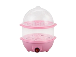 Vaporizador de Ovos Multifuncional de Camada Dupla com Vaporizador para Fogão Automotivo Vaporizador de Ovos Elétrico para Ovos ZYBLSSBB (pink)