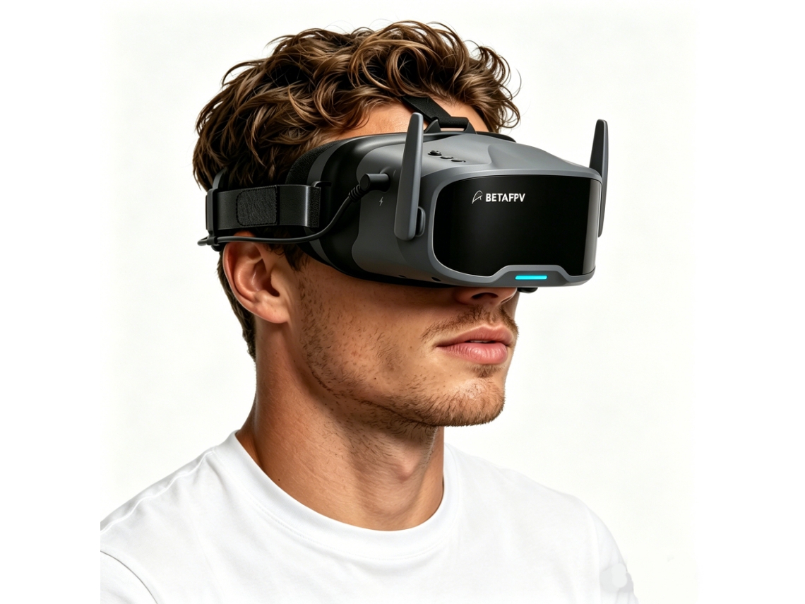 Cinza Escuro Óculos Fpv Hd Betafpv Vr04 4.5" 1920*1080 Baixa Latência Compatível com Unidade Aérea P1 e Kit Aquila 20 Hd Fpv MDUG