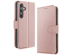 Capa Fólio Para Samsung Galaxy S24 Plus Ushion Pele Dourado .