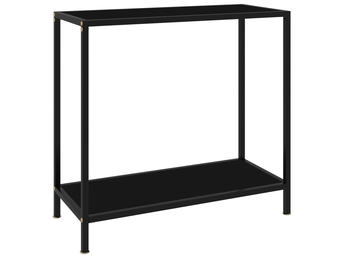 Console Table, Console Tables Vidaxl Preto Vidro (80 X 35 X 75 Cm)