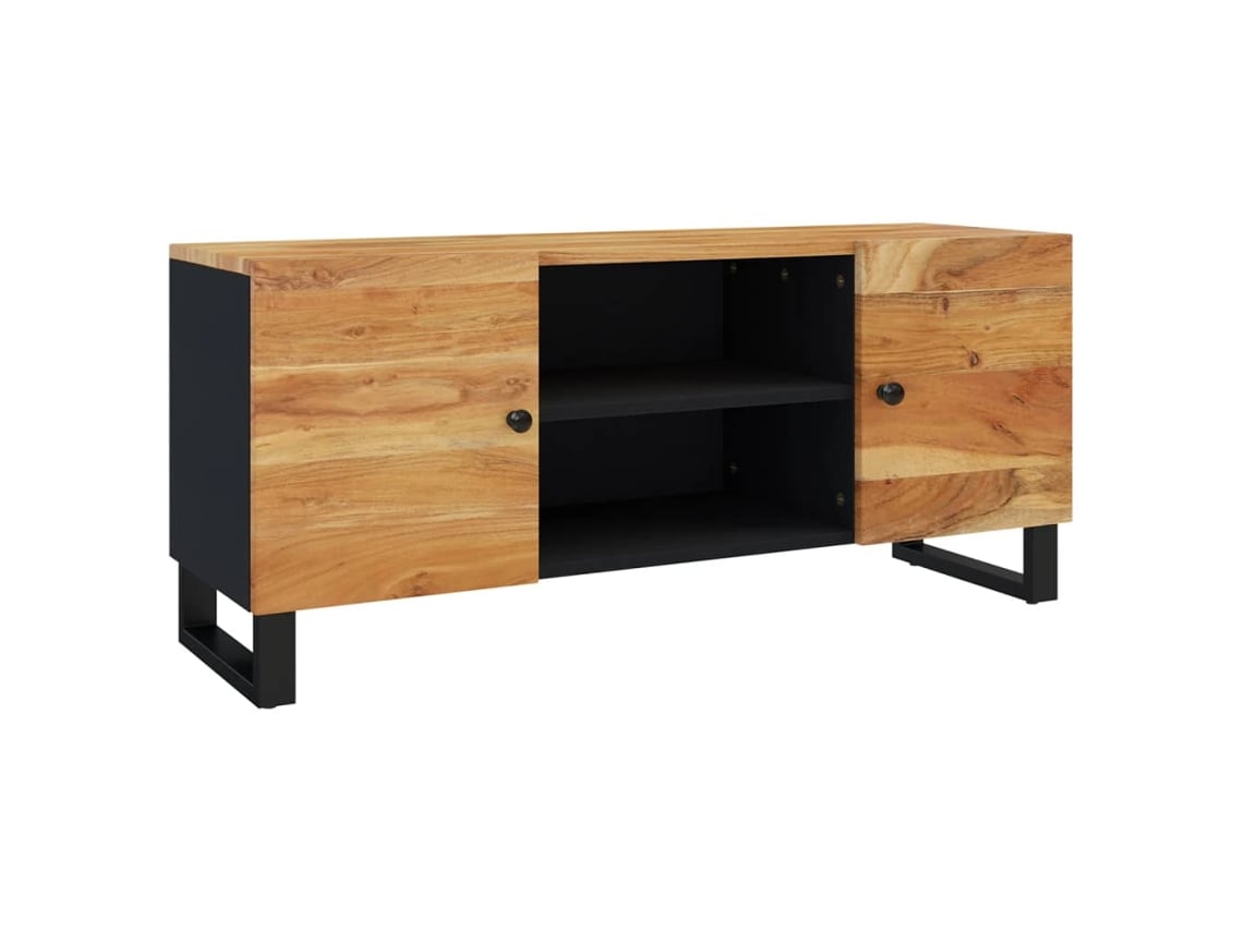 Tv Cabinet, Tv Cabinets Vidaxl Preto Madeira De Acácia (n/a)