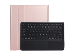 Capa de Teclado Bluetooth para Ipad Pro12.9 2021/2020/2018 Ecrã Sensível Ao Toque Removível Ultrafino ,português, Ouro Rosa e Preto XIAOMOYU