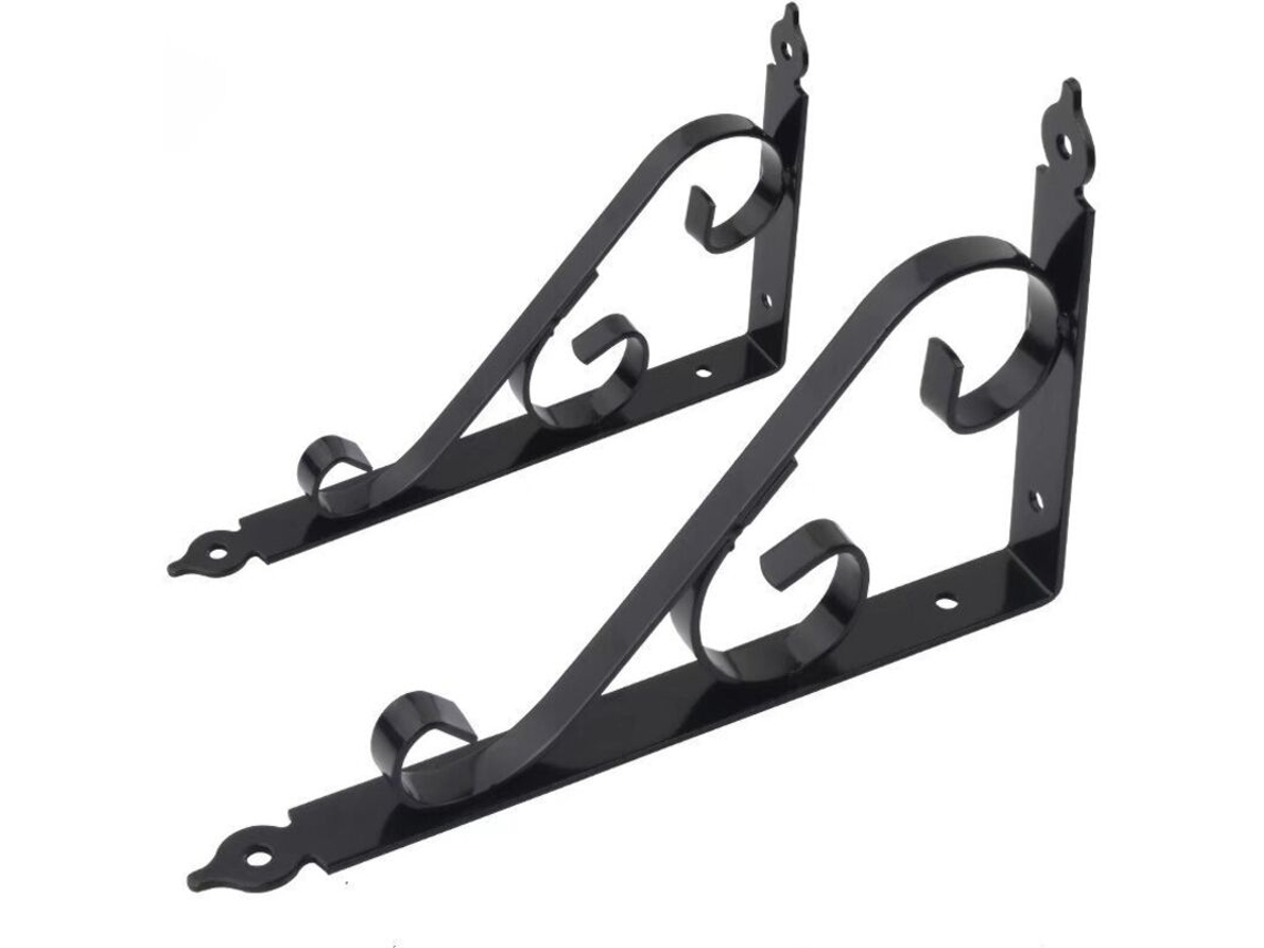 Suportes De Prateleira De Metal,suportes Triangulares De 90 Graus Multifuncionais Com Parafusos Para Cozinha,jardim,250mm X 164mm,1 Par Btforus