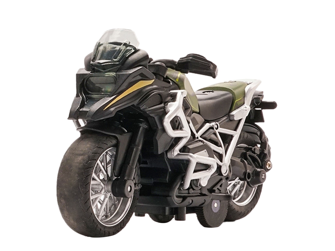 Mali brinquedo de Motocicleta 1:14 com Luz e Som Liga Plástico Puxar e Recuar para Crianças Verde