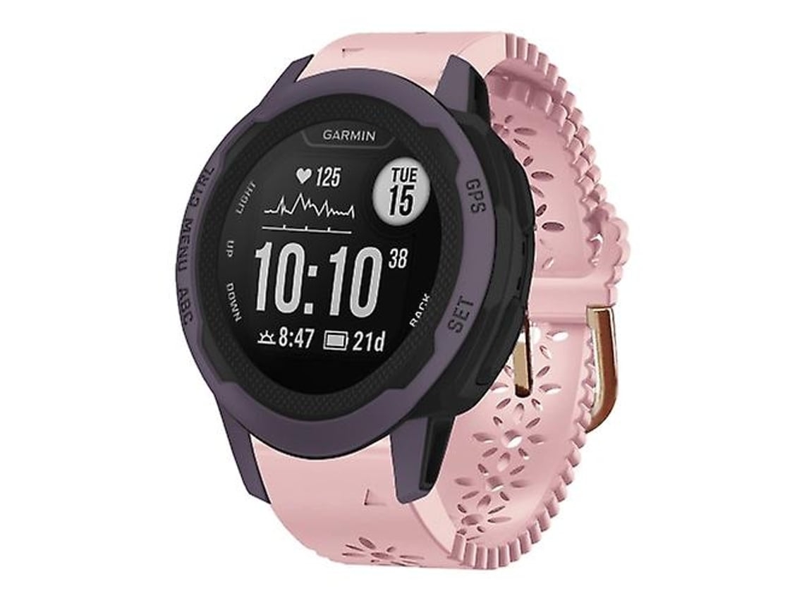 Lurelia Pulseira Garmin Instinct 2s De 20 Mm, Silicone, Compatível Com Relógio Feminino Cadarço, Rosa, Acabamento Moderno