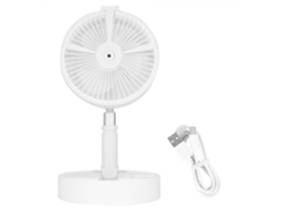 Laxiscreed Ventilador Portátil Telescópico Foldable Com Spray De Humidade E Luz Noturna