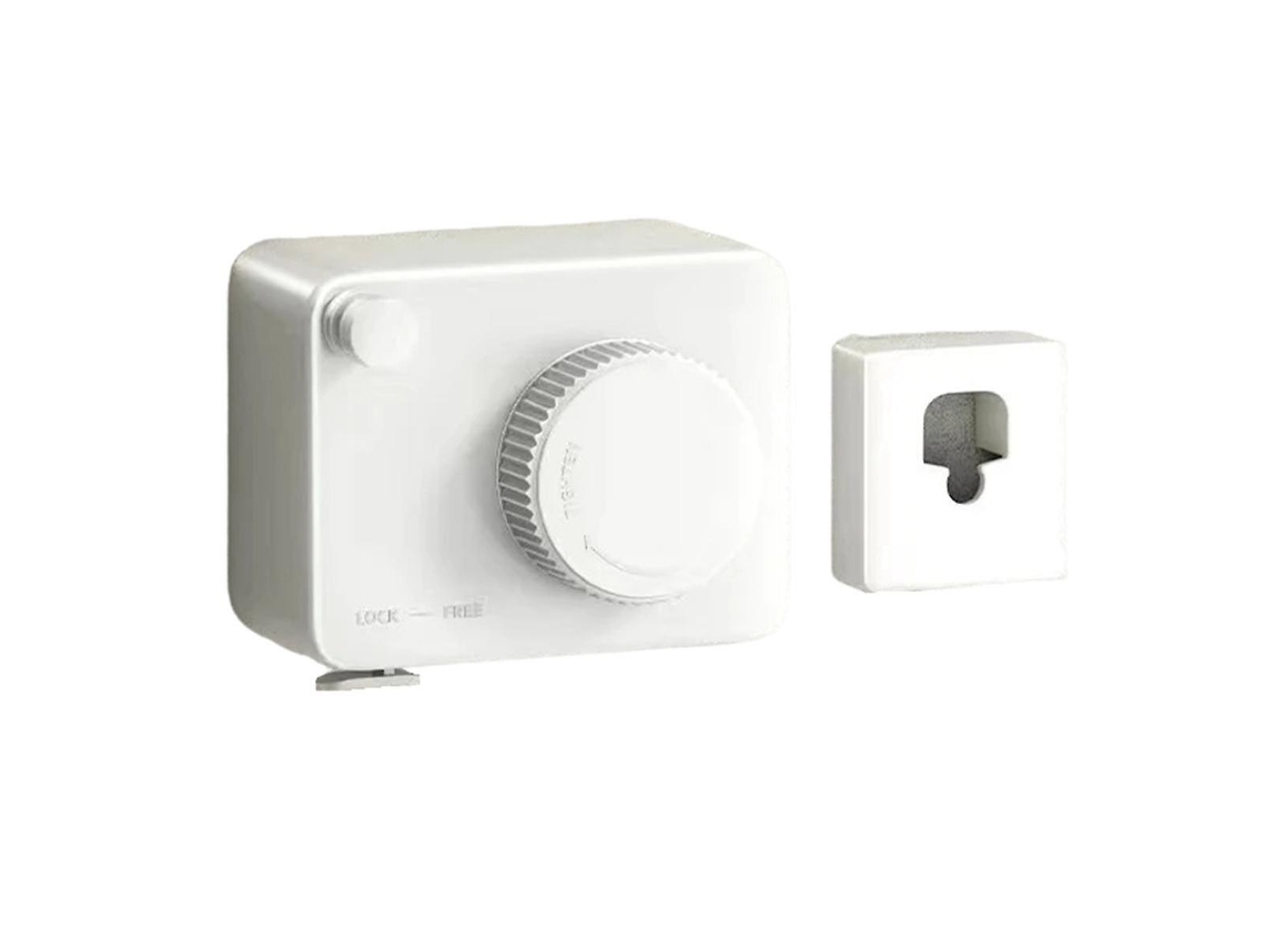 Varal retrátil de parede Slowmoose, invisível, elástico, branco