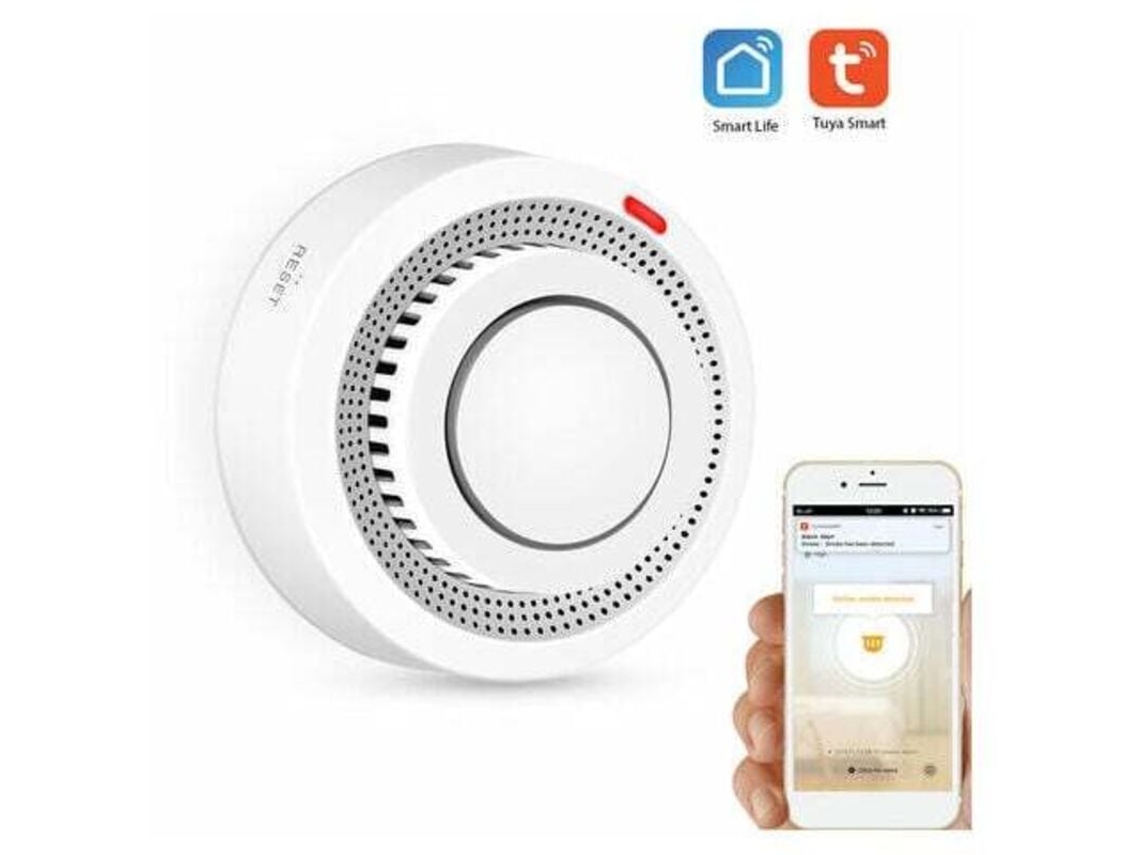 Detector Co Fumaça Wi-fi Sem Fio Alarme App Móvel