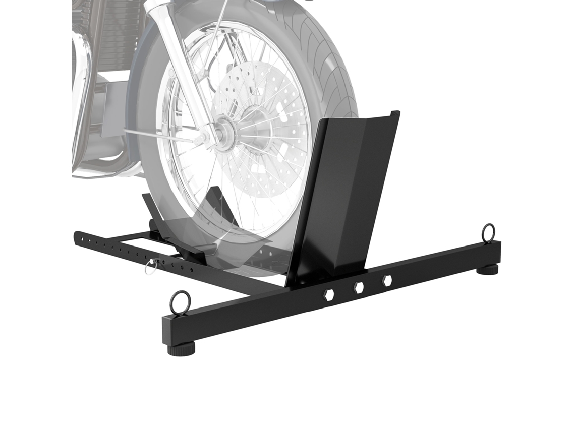 Suporte para Rodas para Motocicletas. Suporte Ajustável em 14 Níveis para Rodas de Ø34 84 Cm. Preto Ge
