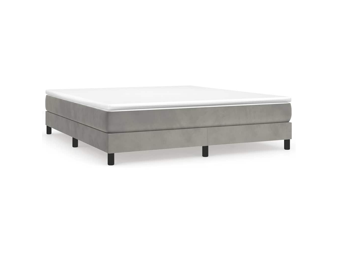 Box Spring Bed Frame, Box Spring Bed Frames Vidaxl Cinzeto Veludo (180 X 200 Cm)