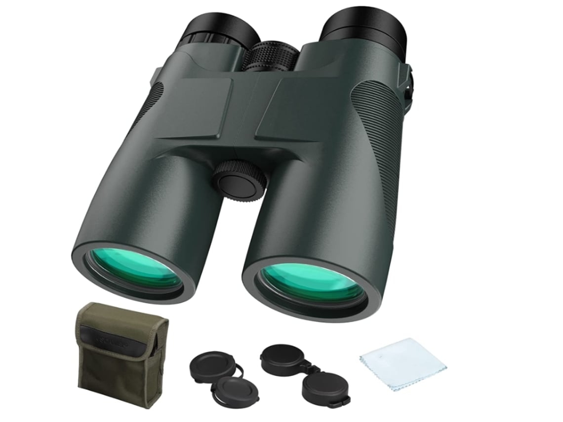 Binóculos ENKERS para Observação de Pássaros 10X42 Compacto Militares HD Telescópio de Caça Profissional Tamanho de Bolso para Viagem Verde E