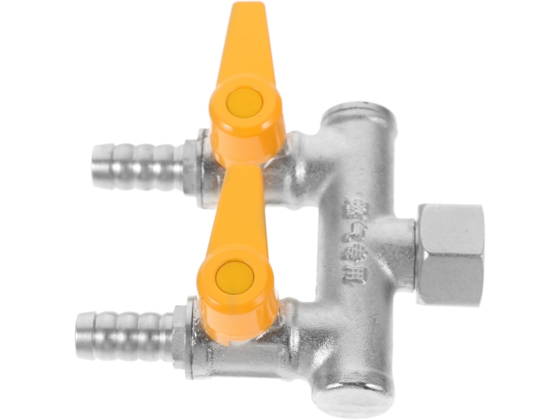 Conector De Mangueira Latão Com Válvula Divisora, Adaptador Para