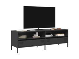 Móvel De Tv 135x39x43,5 Cm Aço Laminado A Frio Preto Dkd Home Decor
