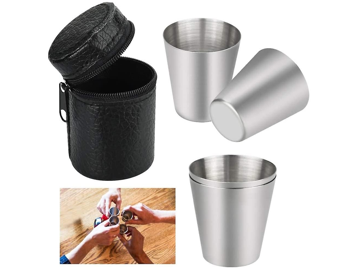 4 Canecas De Aço Inoxidável