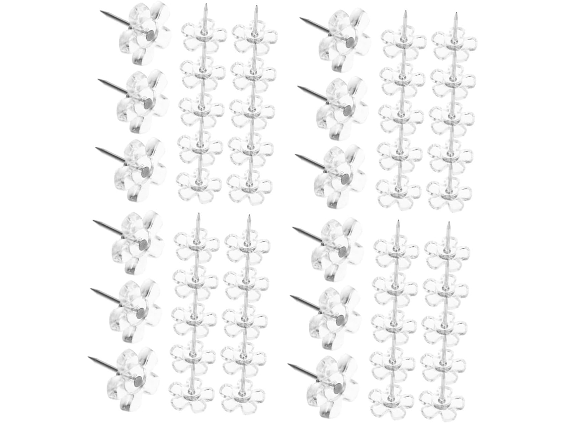 Stobok Conjunto De 400 Tachas Transparentes Em Formato Flor Para