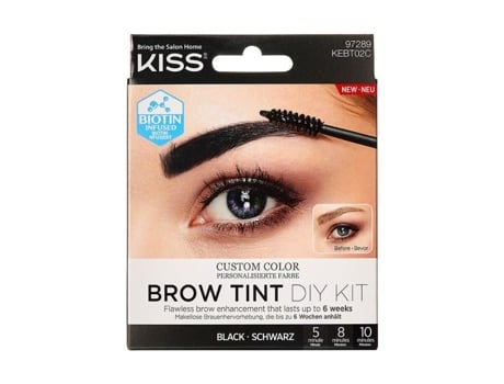 Baiser Sourcils Henna Kit De Tingimento Creme Colorante E Ativador Efeito Duradouro Até 6 Semanas Kiss