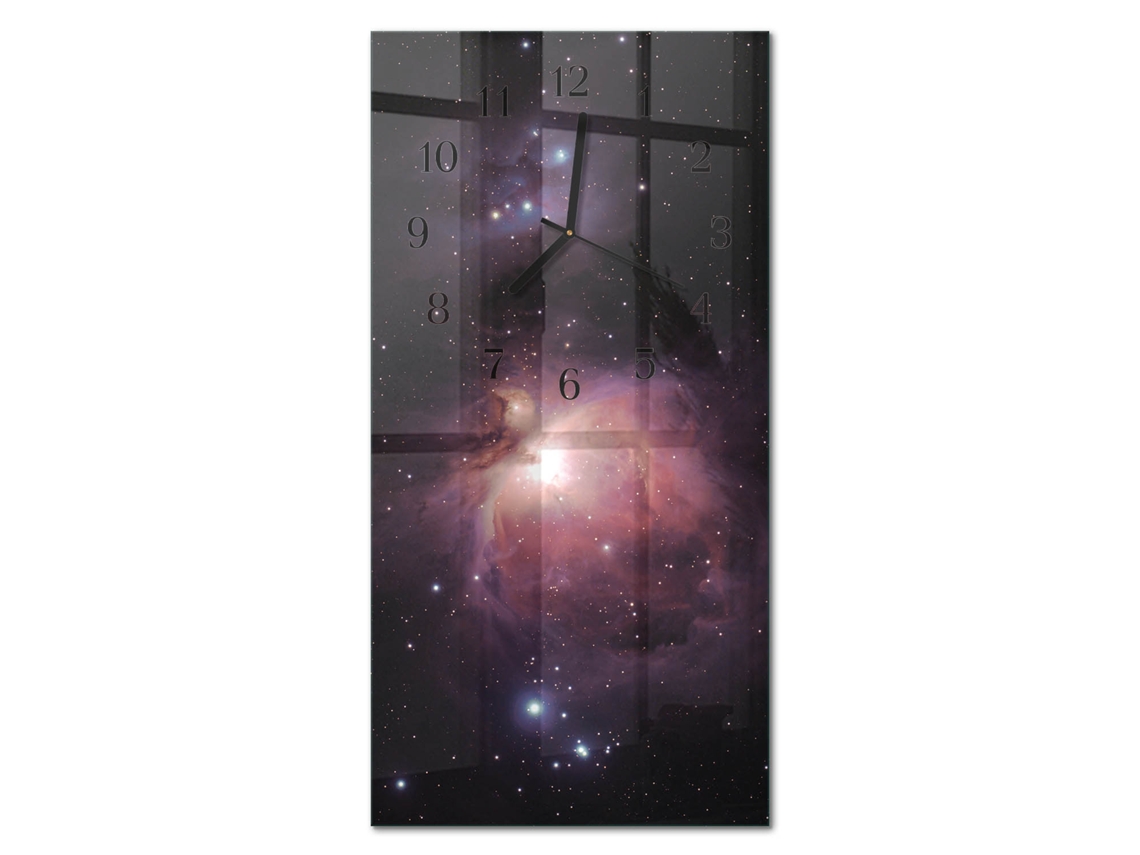 Relógio De Parede De Vidro Multicolor Espelharte (30x60 Cm)