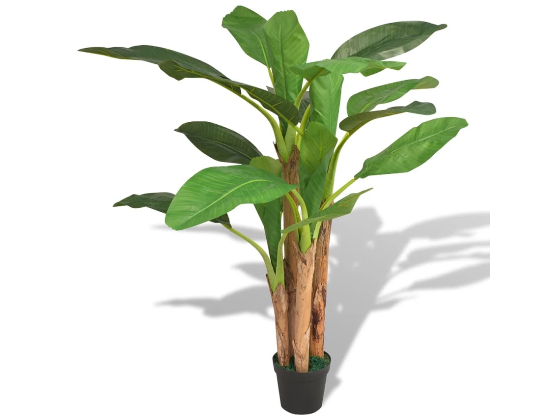 Vidaxl Planta Bananeira Artificial Com Vaso 175 Cm Verde