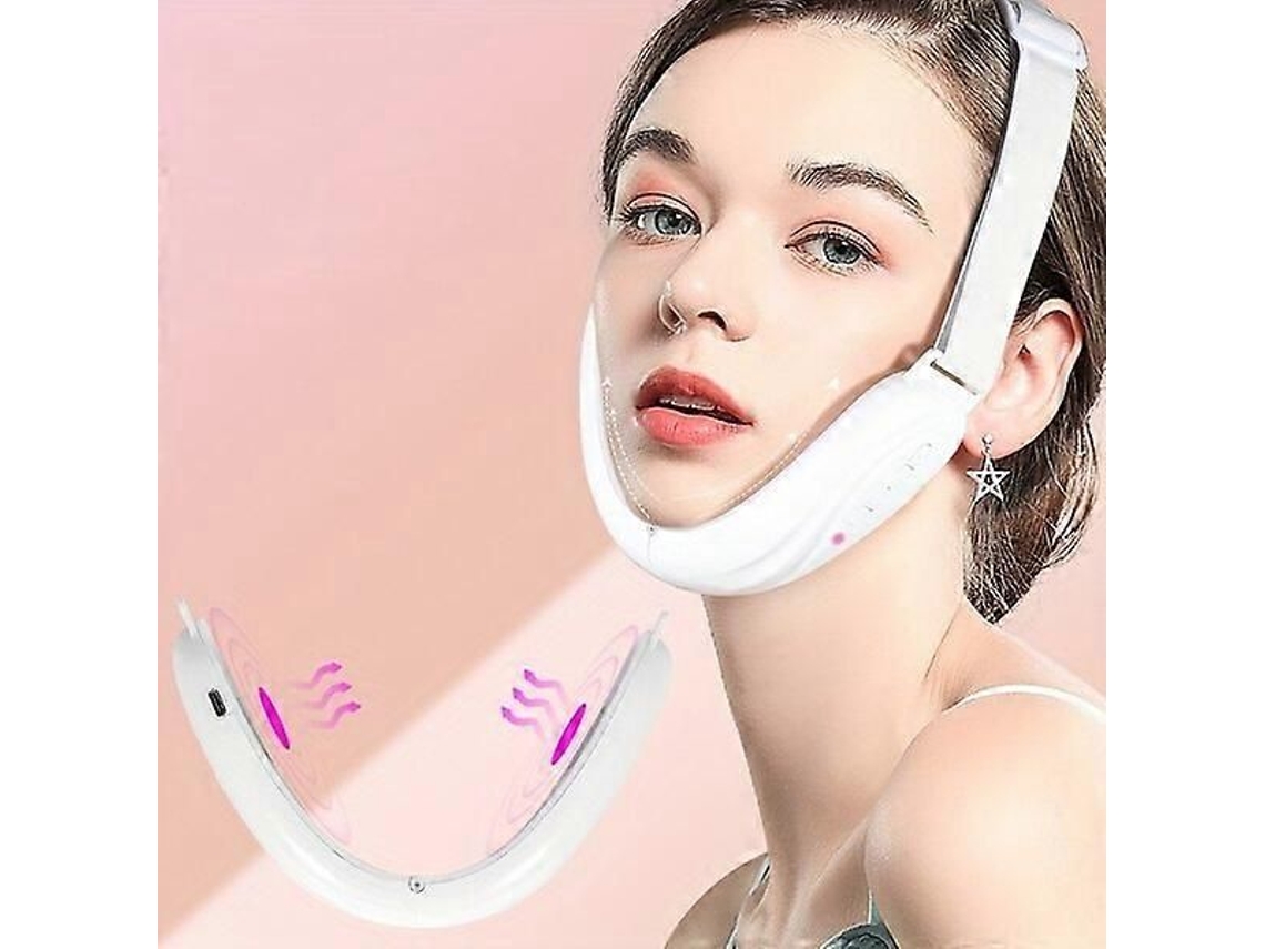 Massageador Facial Elétrico em Formato de V, Portátil e Leve, com Carregamento Usb, para Revitalização Facial. GOKOCO