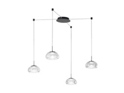Brena Luminária Pendente Descentralizada Transparente De 4 Luzes Fabas Luce Led Regulável De 40 W Montagem Descentralizada