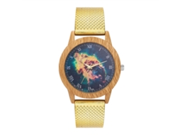 Reloj De Cuarzo Fashinable Unisex De Pulsera Para Hombres Y Mujeres (oro)