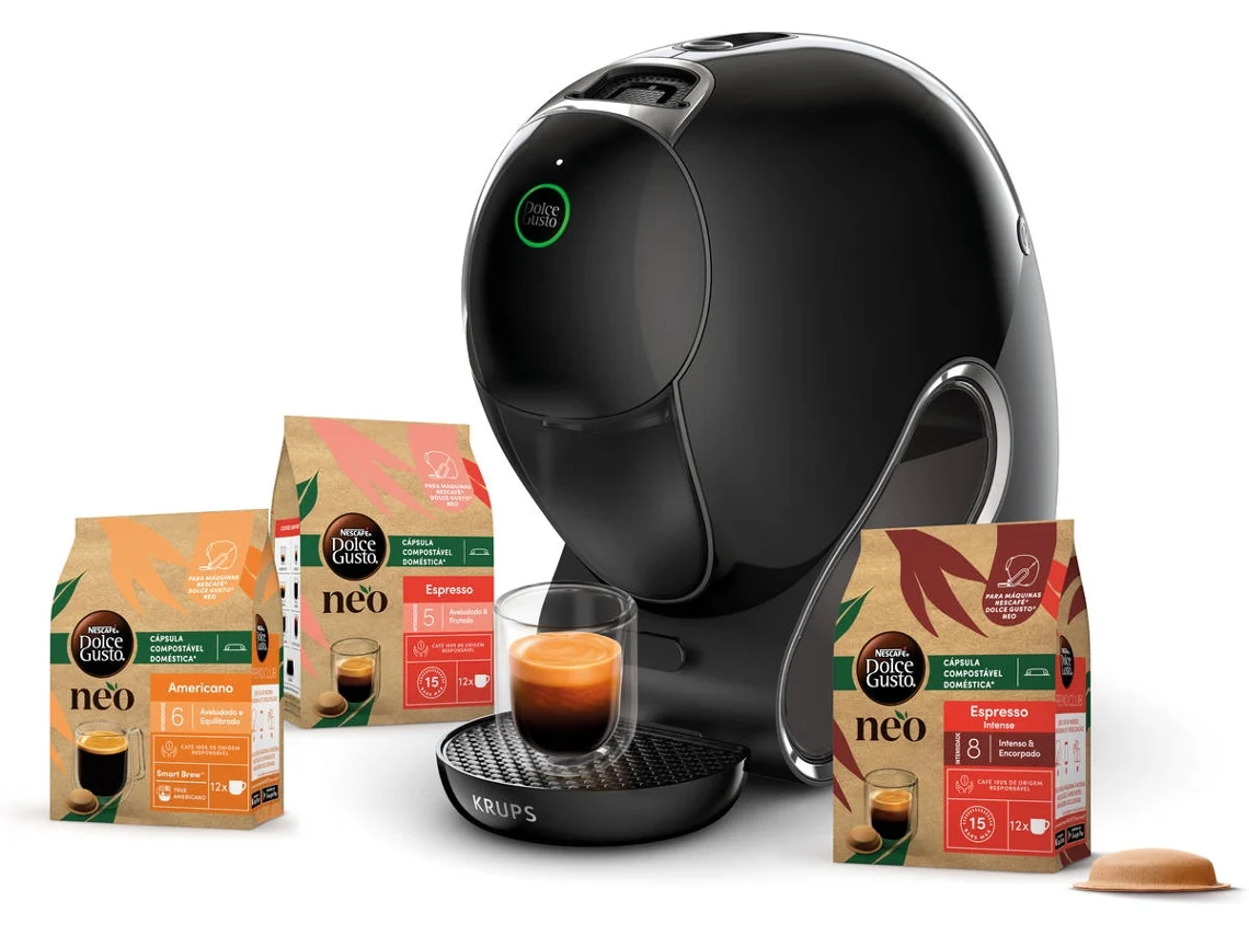 Máquina de Café KRUPS Dolce Gusto NEO KP8308P2 + 36 cápsulas de café (Outlet Grade B - Preto)