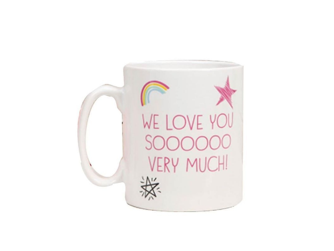 Regalo Para O Dia Das Mães: Caneca ''mummy, Te Amamos Muito'' - Tamanho 11 Cm
