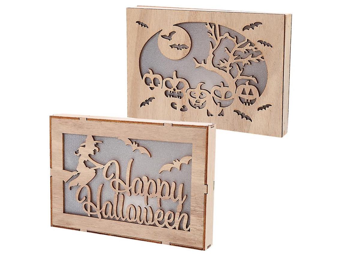 2Pcs Adorno de Madeira ALLINLESS