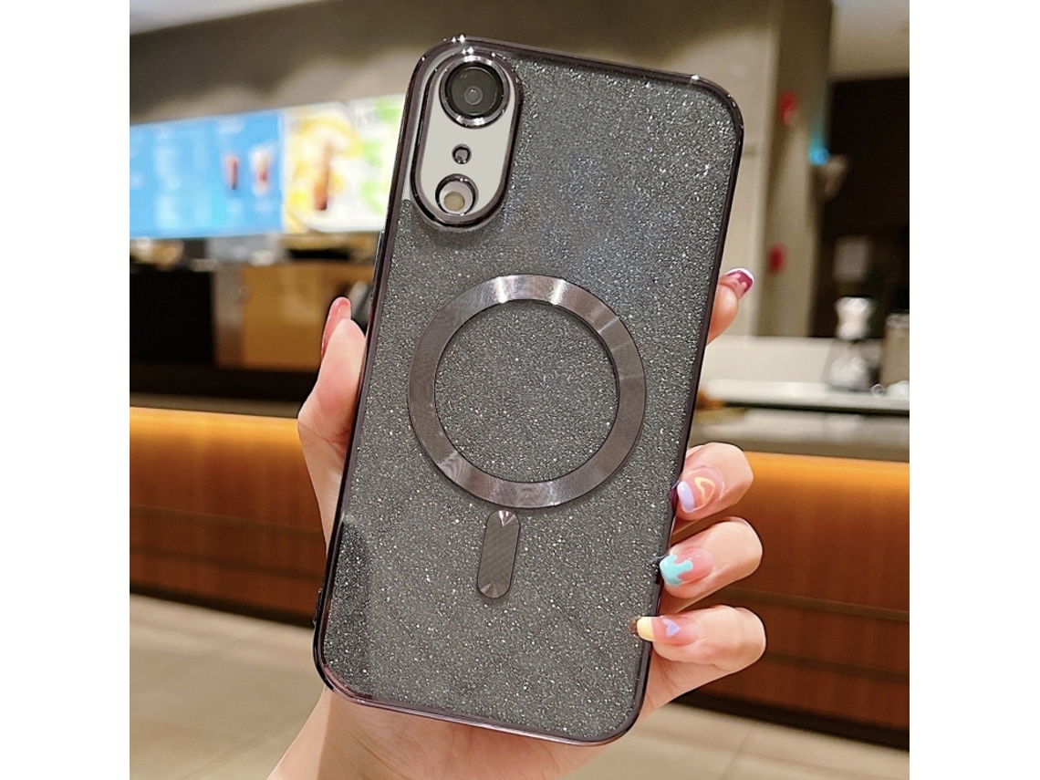 Capa De Tpu Para Iphone Xr - Glitter - Acabamento Eletroplástico - Magsafe