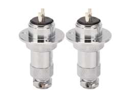 Conector De Plugue Aéreo 2 Pinos Prata 250v 20mm