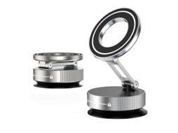 Suporte Magnético Super Resistente Para Celular, Dobrável, Ajustável Em 360°, Com Fixação Por Ventosa Para Carro, Mesa E Banheiro.