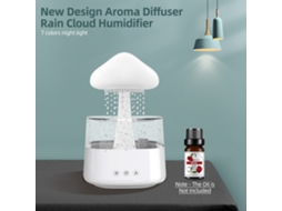 Umidificador com Luz Led Ajustável Controle Remoto Aromaterapia 450ml Sons de Chuva Ruído Branco para Quarto | S/MARCA