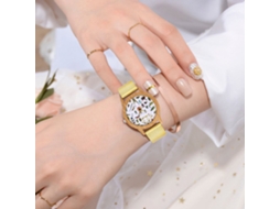 Reloj De Cuarzo Analógico Unisex Zhoulianfa De Moda Oro Para Ocio