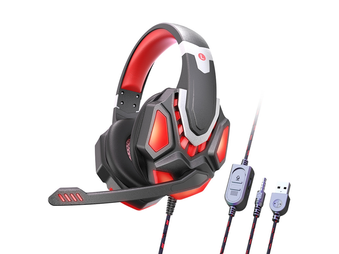 Auscultadores Bluetooth AGTRUM Sy-G11 Over Ear Microfone Vermelho