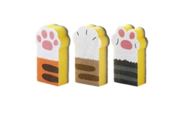 Escova de cozinha, esponja, garra de gato, 3 peças, para limpeza | S/MARCA