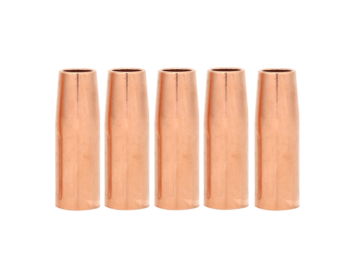 5 Peças Bico De Pistola De Solda Mig 21-50 1/2 Polegada 100l Para Peças Tweco Mini/1