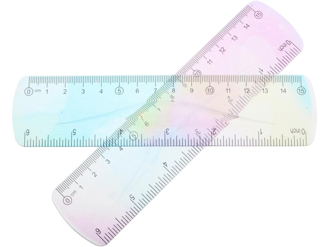 2 Réguas Pvc Flexíveis 15cm Para Design E Uso Não Mesa Design Flexível Dobrável, Ideal Para Estudantes E Uso