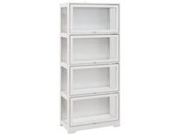 Display Cabinet Mdf e Acrílico Cor Branco 59x30x139 cm Homcom