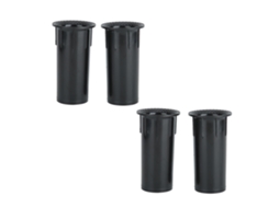 Kit de 4 alto-falantes de parede, interior liso, plástico ABS, formato tubo invertido CHABERLU