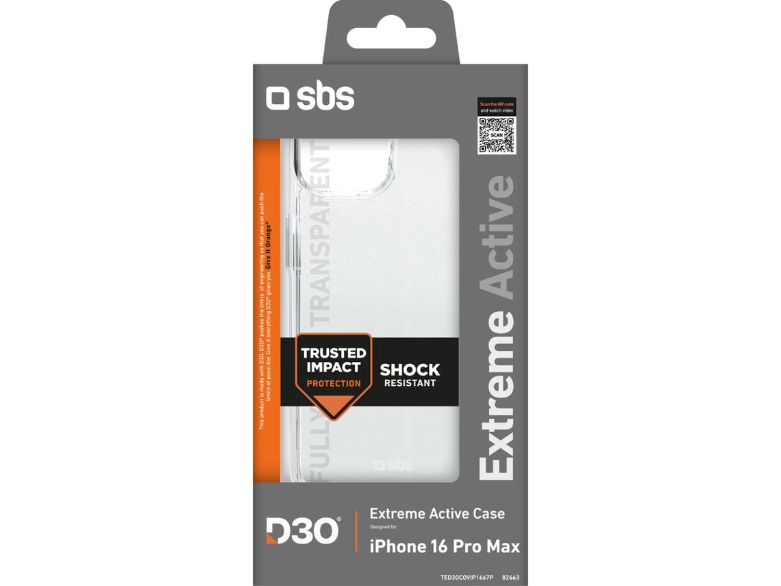 Capa SBS Extreme iPhone 16 Pro Max (Transparente)